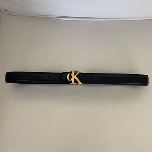 Calvin Klein black belt, full-grain leather